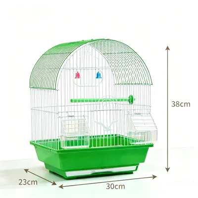 Hangable Portable Powder Coating Metal Bird Cage Villa Breeding Small Iron Wire Mesh Bird Villa Cage