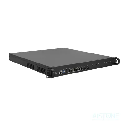 Industrial 1U Rack Router 6LAN 2.5G 2*SFP 10G 8GB RAM DDR4 M.2 NVME Intel i7 8700 Appliance Firewall OPNsense enterprise server