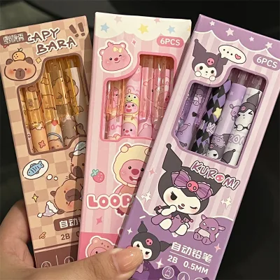 Cute Automatic Pencil High Color Value Kapibalakulomi Melody Student Pen Ruby 0.5mm Hb Lead Hardness Plastic Material Writing