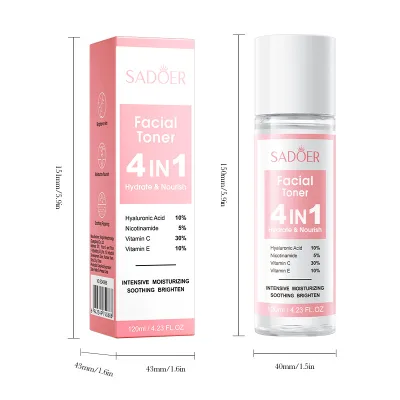 New Skin Care Toner Facial Whitening Anti Age Face Serum with 30% Vitamin C 5% Niacinamide 10% Vitamin E Toner