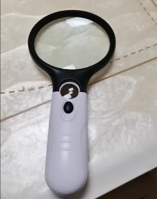 Handheld Magnifying Glass Reading Magnifier Lens Jewellery Magnifier White