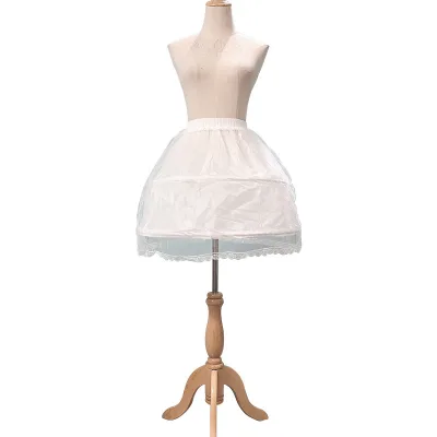Princess Girls A-Line 2 Hoops One Layer Kids Crinoline Petticoat Underskirt Adjustable Flower Girl Wedding Dress Underwear