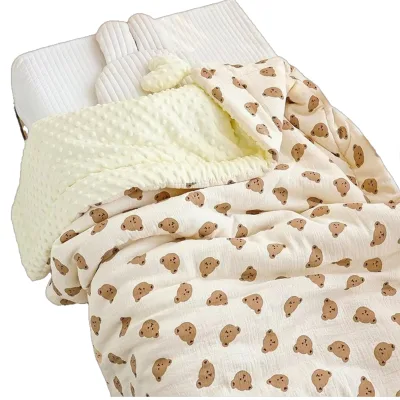 Autumn Newborn Baby Cotton Blankets Infant Girls Cute Printing Warm New Design Blankets for Sleep Bedding