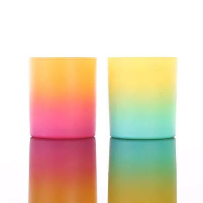 Factory Custom Round  Luxury Empty Glass Candle Holder 8oz-220ml Jars for Candle Making
