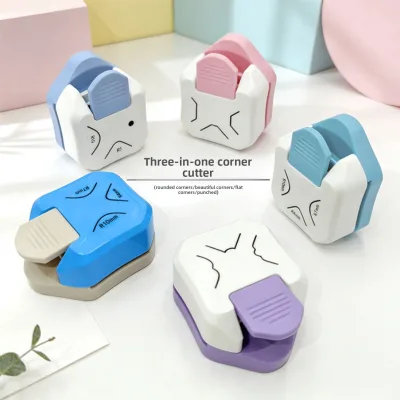 3-in-1 Rounded Corner Cutter Mini Photo Corner Trimmer Cardstock Card Cutting Tool Manual Stainless Steel Handmade Journaling