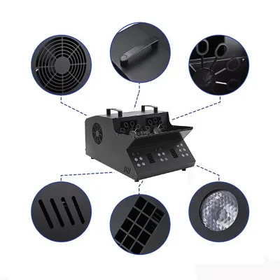 18 X 3W RGB Led Electric Bubble Fog Machine 3in1 Remote Control Fog Wedding Rent Stage Special Effect Smog Machine