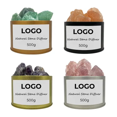 Aroma Diffuser Large Raw Essential Oil Diffuser Custom Logo Crystal Healing Stone Bulk Essential Oil Crystal Stone
