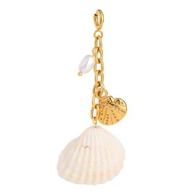 Amiee Jewelry Stainless Steel Wholesale Bikini Natural Seashell Fine Jewelry Pendants Charms DIY Accessories