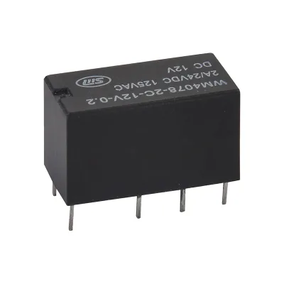 8 Pin Miniature PCB 1A 125VAC 0.2W 2C DPDT Relay Dc 24v Electromagnetic Telecom Relay WM4078