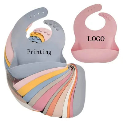 Silicone Waterproof Bpa Free Silicone Bib Baby Feeding Cute Silicone Baby Bibs for Babies Toddlers