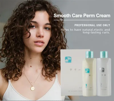 pH6 OEM ODM Wholesale Moisturizing Easy Cold Waves Hair Relaxer Perm Lotion Curling Solutions Kit, SANQI Smooth Care Perm Cream