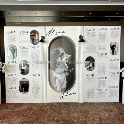 Private Customization Vintage Wedding Backdrop Name Sign Wall Backdrop Party Modern Acrylic Stand for Events Party Banquet