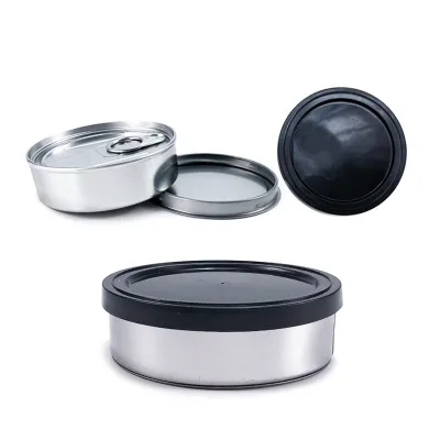 7g 3.5g Hot Sell Clear Empty Metal Tin Self Seal Tuna Cans 100ml Tin Can Press in Tin