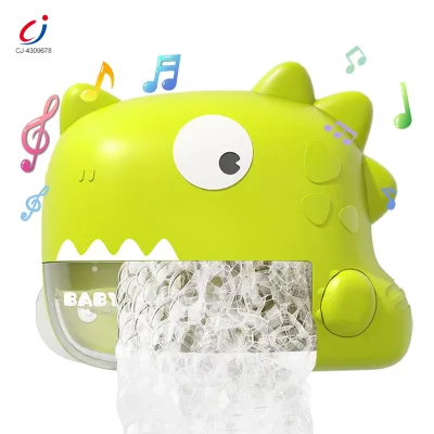 Chengji Dinosaur Bubble Blaster Toddler Musical Automatic Baby Bath Toy Summer Party Bubble Gun for Kids