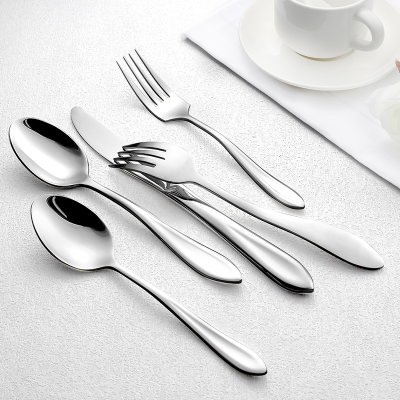 Unique Handle Design Cutlery Food Grade Stainless Steel Dinner Knife Fork Spoon Set