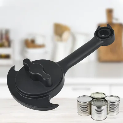 Factory Supply Stainless Alloy Multi-Function Manual Can Opener Creative Plastic Kitchen Tools Logo Packed Box for Wine Cap