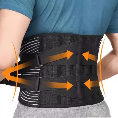 Best Selling Customized Medical Men Breathable 6 Stays Ceinture Lombaire Back Pain Relief Waist Back Brace Lumbar Support Belt