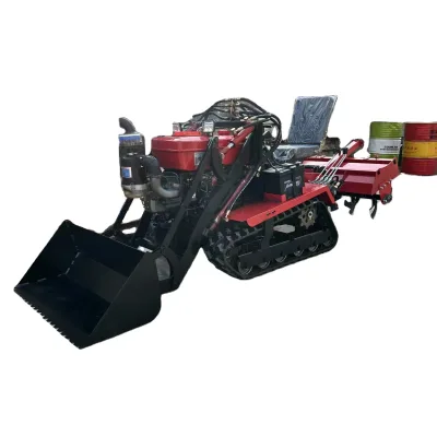 Small diesel Powered Tillage Machine 35hp Crawler Ridger and Furrower with Moving Loader for Agriculture and Garden Care Weeding