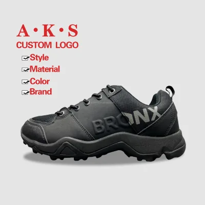 JINJIANG Factory Custom Men's Hiking Shoes Waterproof Pu Leather Boots with Rubber Outsole for Summer and Winter Trail Running
