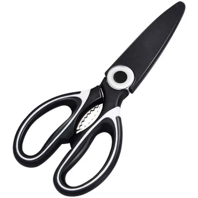 2023 Hot Selling Heavy Duty Kitchen Chicken Scissors Spring Loaded Meat Shears Poultry Multifunctional Shears Safety Cove