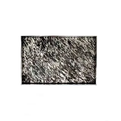 Modern Art Rectangular Black Horsehair Creative Tray for Living Home Simple Storage Tray Hotel Party Supplies Decorations