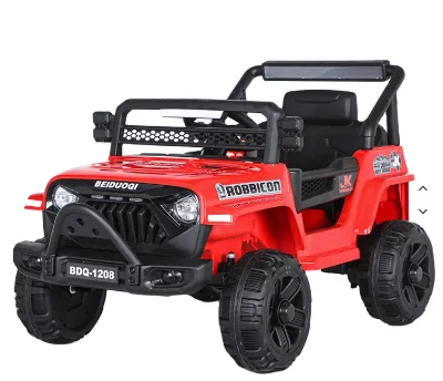 WEILAIXI Remote-controlled Electric 4-Wheel Ride-On Car Two Seats Educational Functions 12V4.5ah Battery Dazzling Lights for