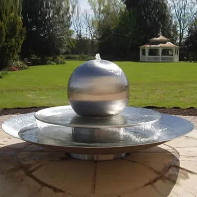 Modern Custom Garden Fountain Hyperrealistic Rusty Texture Outdoor Landscape Feature