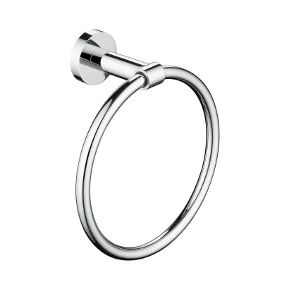Modern Brass Finish Hotel Towel Ring-Eco-Friendly Wall Mount