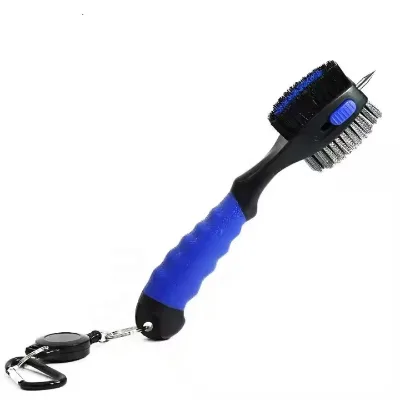 Wholesale Club Double-sided Cleaning Bristle Brush Portable Golf Cleaning Brush Golf Magnetic Golf Brush