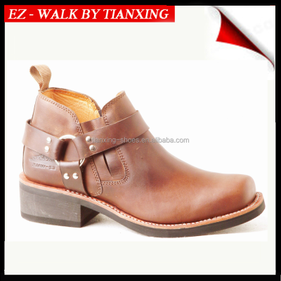 Genuine Leather SQUARE TOE MOTORCYCLE BOOTS