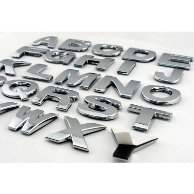 25mm High 3d Custom Plastic logo Emblem Badges Metal Letters for Car Emblem Marker