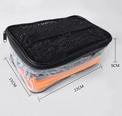 High Quality Multi-Function Car Detailing Wash Set PVC Zipper Bag Chenille Sponge Microfiber Glass Towel Car Care Tools