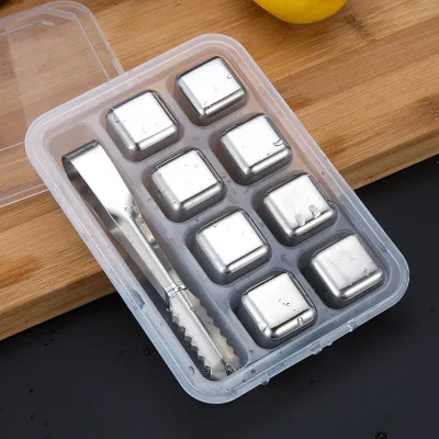 304 Stainless Steel Ice Cubes Quick-Freezing Creative Bar Utensils & Accessories for Coffee Wine Whiskey