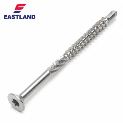 Torx Countersunk Structural Wood Screw with Reaming Ribs for Timber Construction