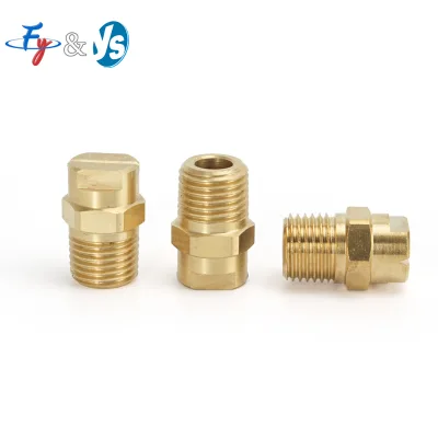 Brass Fan Nozzle, High Flow High Pressure Atomizing Nozzle, Brass HVV HU Fan Cleaning Nozzle
