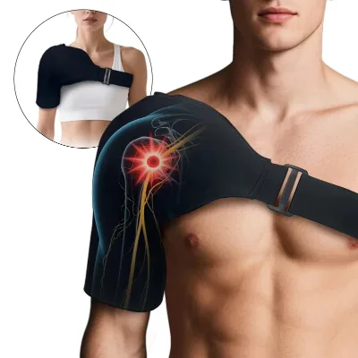 Wholesale Ready Stock Eco-Friendly Hot Cold Therapy Shoulder Wrap Gel Pad Breathable Unisex Shoulder Support