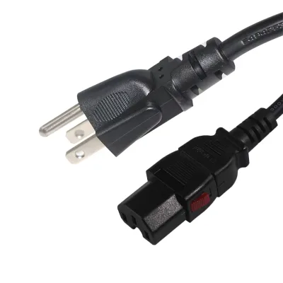 KUNCAN Indoor Outdoor Black 1625W SJTW 16AWG NEMA 5-15P to IEC 320 C15 3 Prong Extension Cord