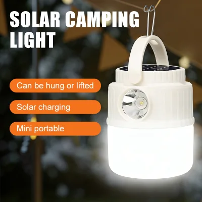 Solar Camping Lantern, Emergency Light, Rechargeable, Extra Long Battery Life, Outdoor Tent Light, Hanging Light