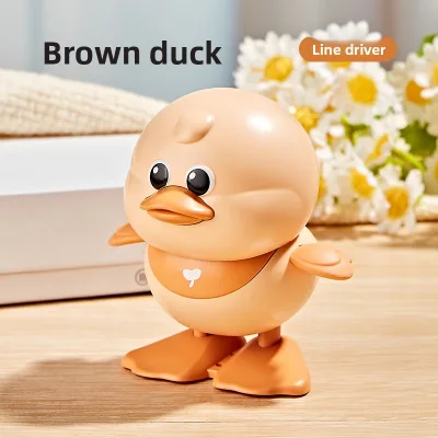 Yellow Duck Jumping Stall Toy Wind-Up Small Animal Toy Made of Plastic for Infants and Children Cross-Border Wholesale