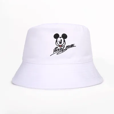 Custom Protection Solid Color Cotton Cap Women Blank Bucket Hat Wide Brim Kids Fisherman Bucket Hat Cap