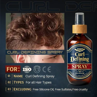 20 Years BARBERBATTLE OEM ODM Cpnp Msds Men's Grooming Hair Holding Curl Moisturizer Spray Lotion for Men Hair Private Label
