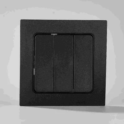 ELENDAX FH3003 10A PC ODM/OEM Wall Switch Full Frame Design White/Black/Gray Gold Big Button 220V-250V Electric Light Switch