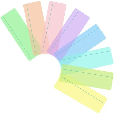 China Custom Printed Pattern Multifunctional Reusable Transparent Guide Reading Strip Index PVC Plastic Bookmark