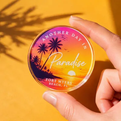 Fast Custom Cut Printed logo Brand Acrylic Fridge Magnets for Tourist Gift