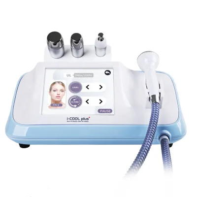 Professional I-COOL Plus+ Korean Skincare Machine R&F 1/3/10Mhz Ultrasonido Skin Tightening Face Lift Beauty Device
