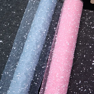 Flower Packaging Yarn Mesh Polyester Flower Wrapping Mesh Mesh Flower Wrapping Snow Dot Mesh