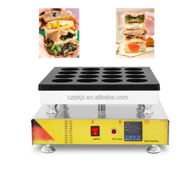 Multifunctional Egg Burger Machine,Wheel Cake & Red Bean Cake Maker for Small Snack Business