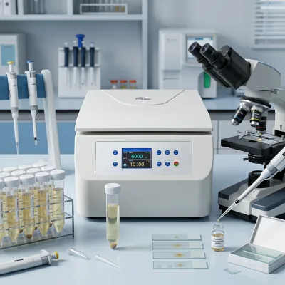 Cenlee Urine Centrifuge Machine 6x50ml Capacity 5120xg RCF Brushless Motor Laboratory Centrifuge for Urinalysis Microscopy