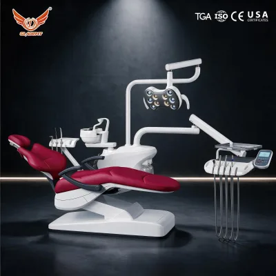 Hydraulic Dental Unit Chair Reclining Backrest Adjustable Headrest for Dental Clinic Oral Care Patient Equipment