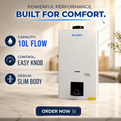 Fashionable Hot Selling Ultra-thin 10L Gas Water Heater with Automatic Ignition and Safety protection Valve Design